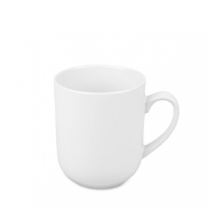 Baltā krūzīte ar izliektu dibenu 290ml