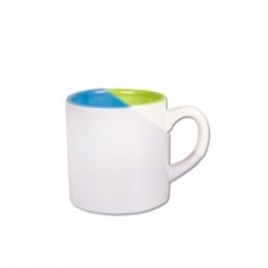 Baltā krūzīte MINI ar krāsainu iekšu 190ml