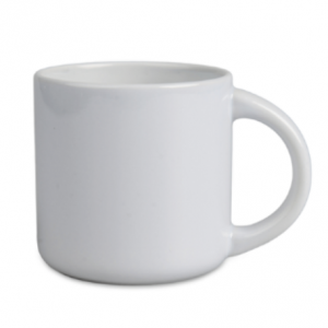 Baltā krūzīte platā 400 ml